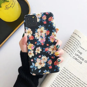 iPhone 15 Series Ultra Thin Cute Floral Hard Shell Case Cover