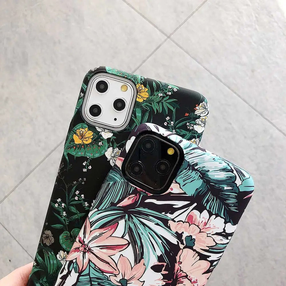 iPhone 15 Series Vintage Ultra Thin Cute Floral Hard Shell Case Cover