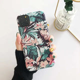 iPhone 15 Series Vintage Ultra Thin Cute Floral Hard Shell Case Cover