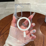 Samsung Galaxy Z Fold 6 Transparent Case With Magnetic Charging Ring