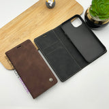 iPhone Premium PU Leather Flip Case Cover