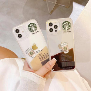 iPhone StarBucks Liquid Coffee Floating Cup Case Cover