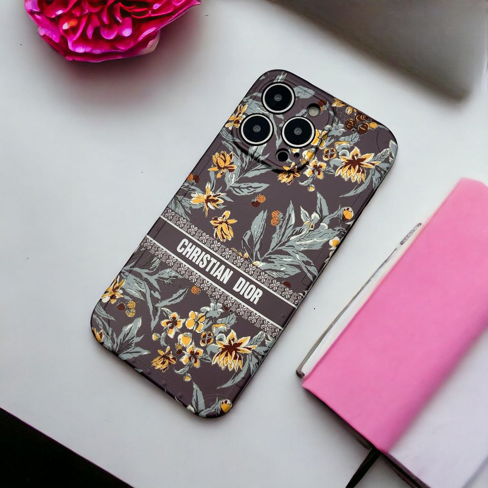 iPhone Luxury CD Floral Pattern Camera Protection Case Cover