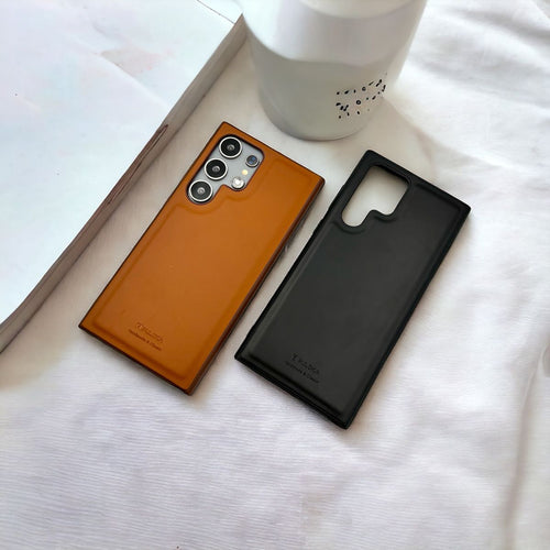 Samsung Galaxy S24 Ultra PU Leather Thin Case Cover Minimalistic Design