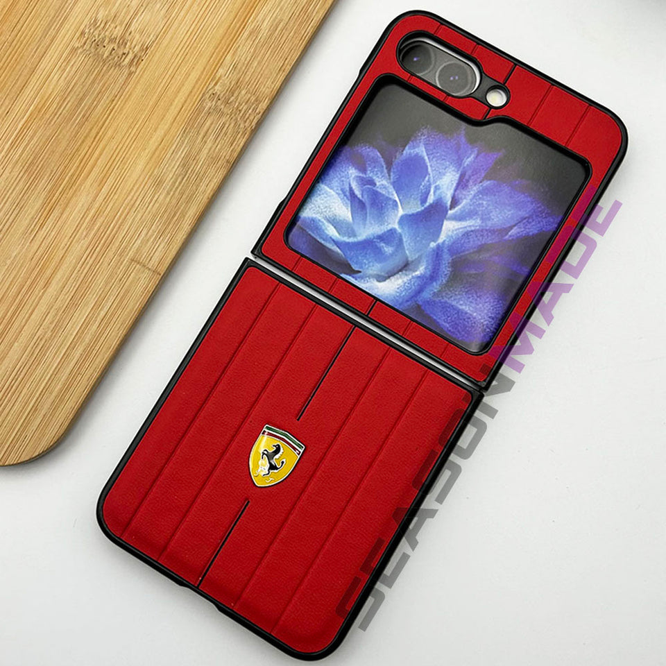 Samsung Galaxy Z Flip 5 Ferrari Logo Suitcase Line Design Case Cover