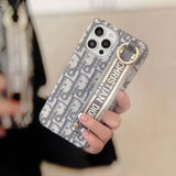 iPhone 15 Series Luxury Brand CD Belt Pattern Cover Case