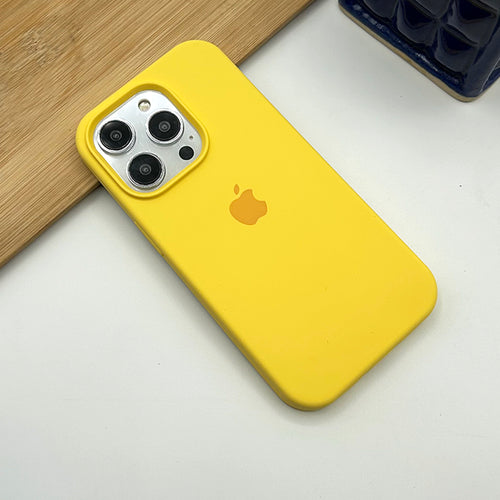 iPhone Liquid Silicone Case Cover Yellow