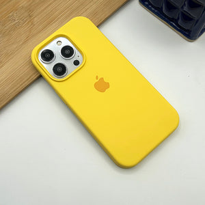 iPhone Liquid Silicone Case Cover Yellow