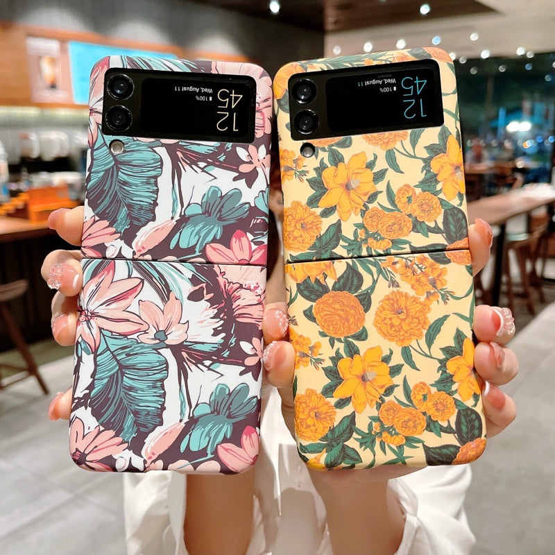 Samsung Galaxy Z Flip 4 Ultra Thin Floral Hard Shell Case Cover