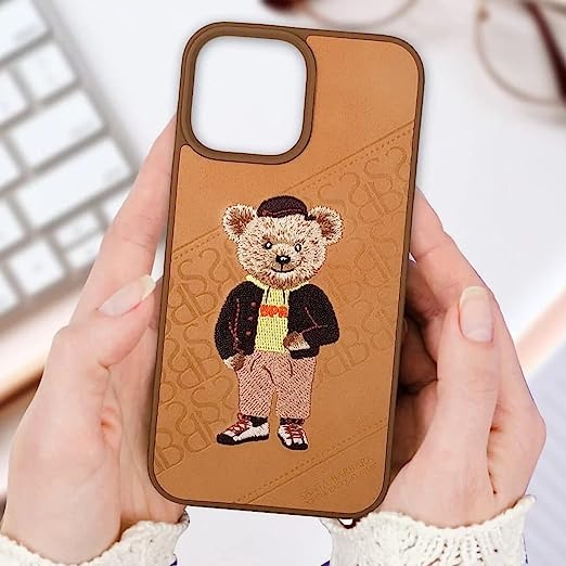 iPhone Luxury Santa Barbara Leather Bear Series Back Cover