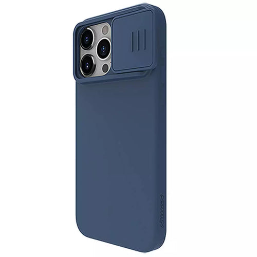 iPhone 15 Series Nillkin CamShield Silky Silicone Case Cover Blue