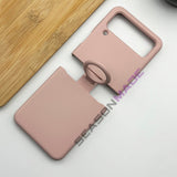 Samsung Galaxy Z Flip 4 Silk Feel Silicone Case Cover With Ring Holder