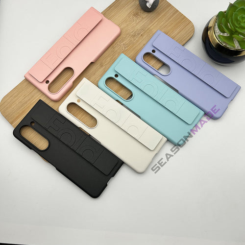 Samsung Galaxy Z Fold 5 Silk Hard Shell Strap Holder Case