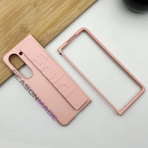 Samsung Galaxy Z Fold 5 Silk Hard Shell Strap Holder Case