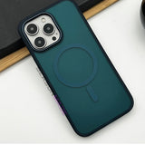 iPhone 15 Series Metal Frame Frosted Matte Finish Magsafe Case Cover