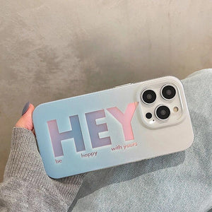 iPhone Hey Design Hollographic Cover Case