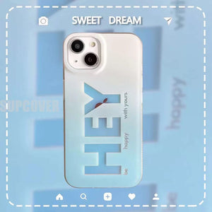 iPhone Hey Design Hollographic Cover Case