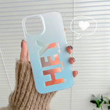 iPhone Hey Design Hollographic Cover Case