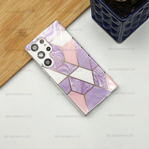 Samsung Galaxy S24 Ultra Glossy Marble Design Case Cover