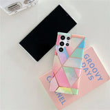 Samsung Galaxy S24 Ultra Glossy Marble Design Case Cover