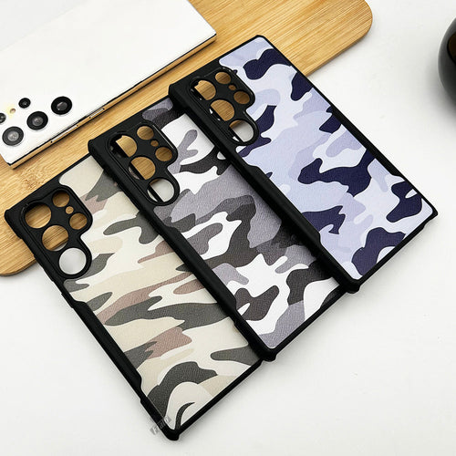 Samsung Galaxy S23 Ultra Camouflage Pattern Bumper Case Cover