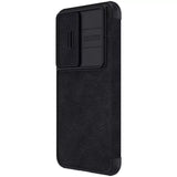 Samsung Galaxy S23 Camera Protection QIN Leather Flip Case Black