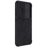 Samsung Galaxy S23 Camera Protection QIN Leather Flip Case Black