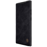 Samsung Galaxy S23 Ultra Camera Protection QIN Leather Flip Case Black