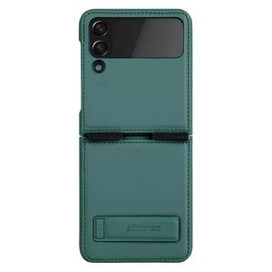 Samsung Galaxy Z Flip 4 5G Qin Vegan leather Cover Green