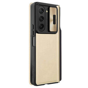 Samsung Galaxy Z Fold 5 Nillkin QIN Pro Flip Case Cover Gold