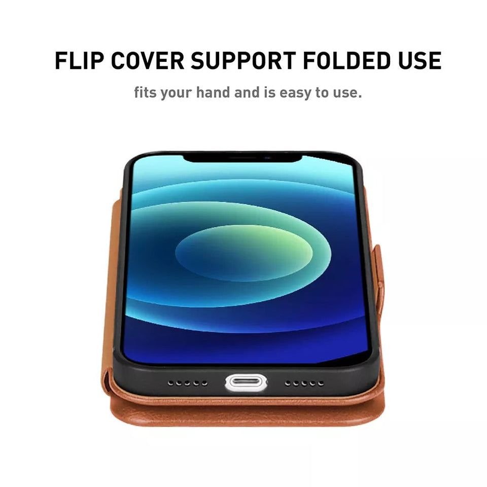 iPhone PU Leather Flip Case Cover