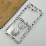 Samsung Galaxy Z Flip 5 Diamond Floral With Heart Shimmer Case