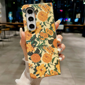 Samsuns Galaxy Z Fold 5 Ultra Thin Floral Hard Shell Case Cover