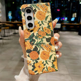 Samsuns Galaxy Z Fold 5 Ultra Thin Floral Hard Shell Case Cover