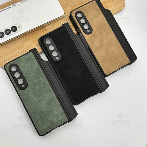 Samsung Galaxy Z Fold 4 Leather Case with Kickstand And Capacitive Pen Holder