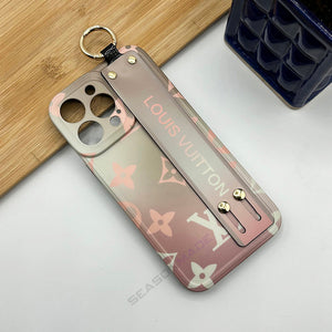 iPhone Luxury Brand Strap Holder Case Cover Dual Shade Multicolor