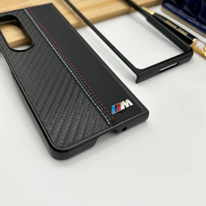 Samsung Galaxy Z Fold 4 BMW M Performance Logo Carbon Stitched Case Cover