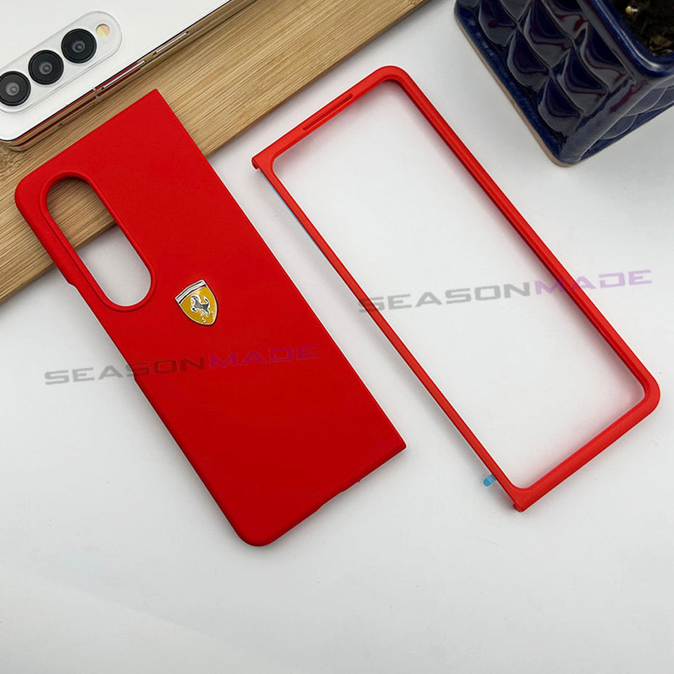 Samsung Galaxy Z Fold 3 Ferrari Sports Car Logo Case Cover