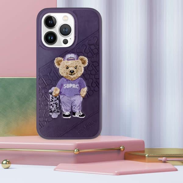 iPhone Luxury Santa Barbara Leather Bear Series Back Cover