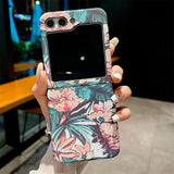 Samsuns Galaxy Z Flip 5 Ultra Thin Floral Hard Shell Case Cover