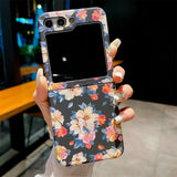 Samsuns Galaxy Z Flip 5 Ultra Thin Floral Hard Shell Case Cover