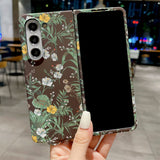 Samsuns Galaxy Z Fold 5 Ultra Thin Floral Hard Shell Case Cover