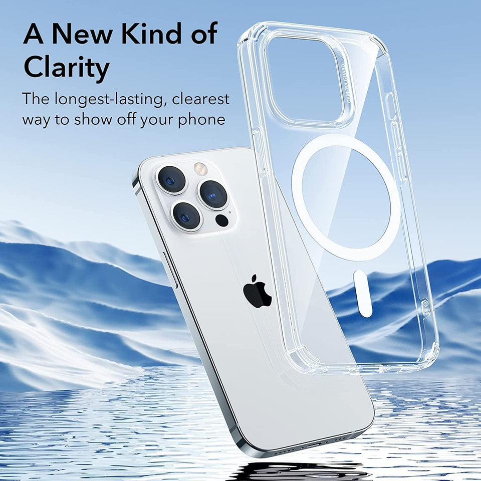 iPhone 15 Series Crystal Clear Transparent Lightweight Soft Silicone Magsafe Case Cover