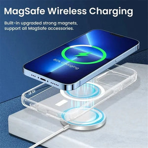 iPhone 15 Series Crystal Clear Transparent Lightweight Soft Silicone Magsafe Case Cover