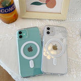 iPhone Transparent Magsafe Magnetic Case Cover