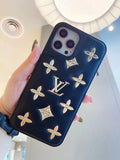 iPhone Luxury Brand Puffer Leather Phone Case Cover