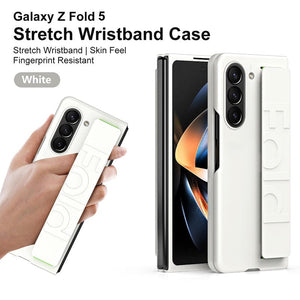 Samsung Galaxy Z Fold 5 Silk Hard Shell Strap Holder Case