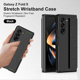 Samsung Galaxy Z Fold 5 Silk Hard Shell Strap Holder Case