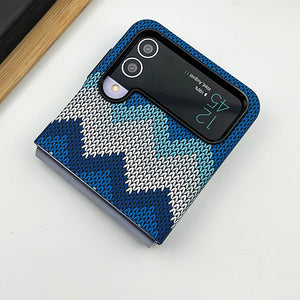 Samsung Galaxy Z Flip 4 Woolen Texture Pattern Case Cover