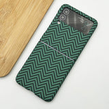 Samsung Galaxy Z Flip 4 Zigzag Carbon Fibre Pattern Texture Case Cover